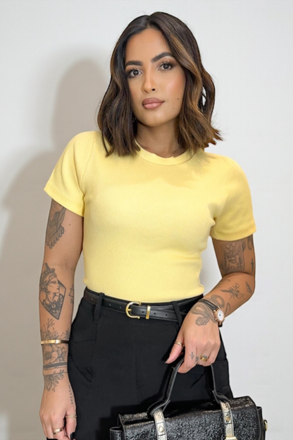 Blusa Canelada Básica Premium