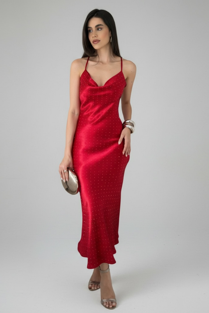 Vestido Cetim Scarleth