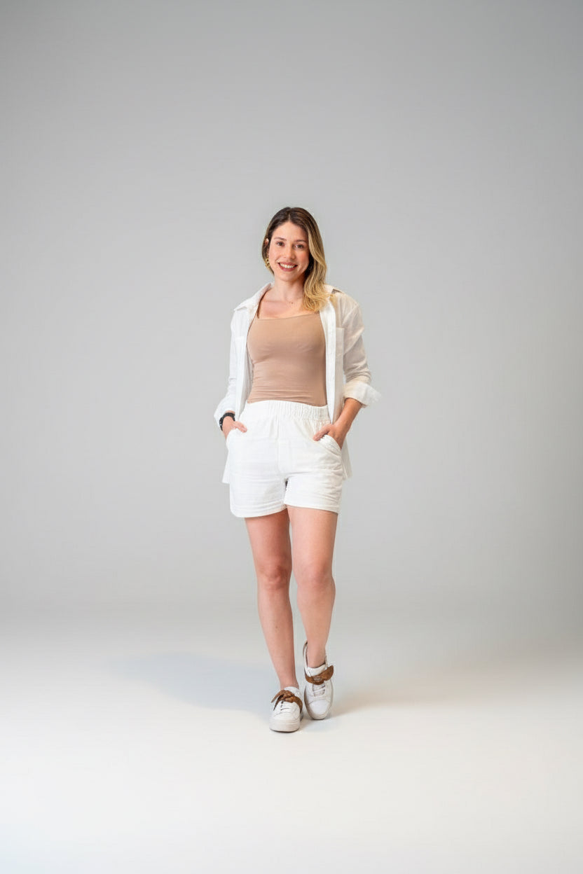 Conjunto Shorts Linho