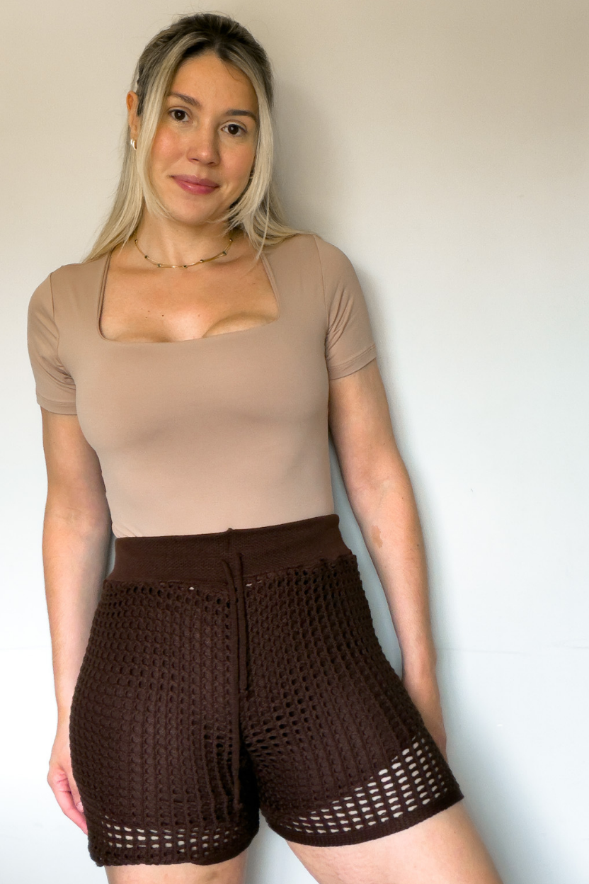 Shorts tricot Vazado