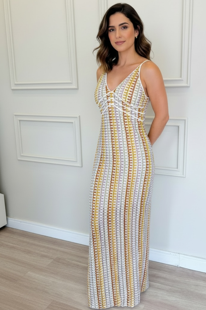 Vestido longo Bordado