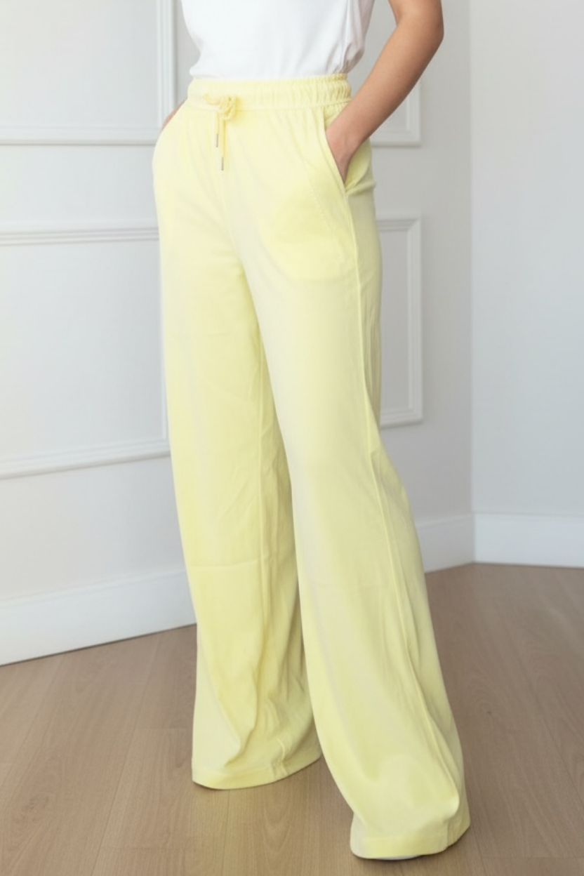 Calça pantalona de Sarja