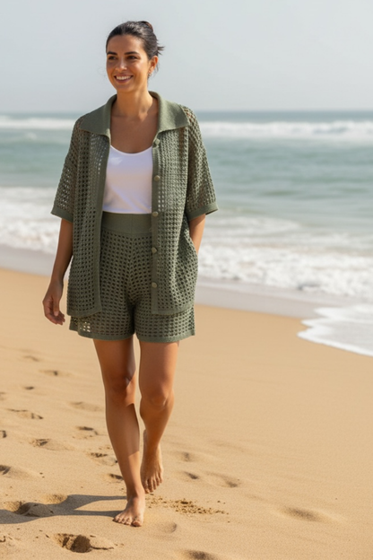 Shorts tricot Vazado