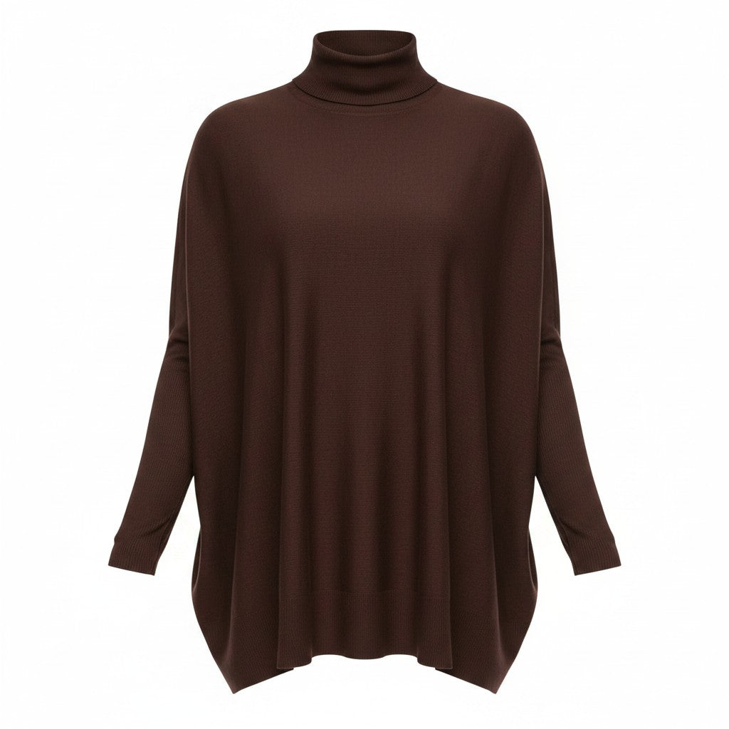 Poncho em Tricot Modal