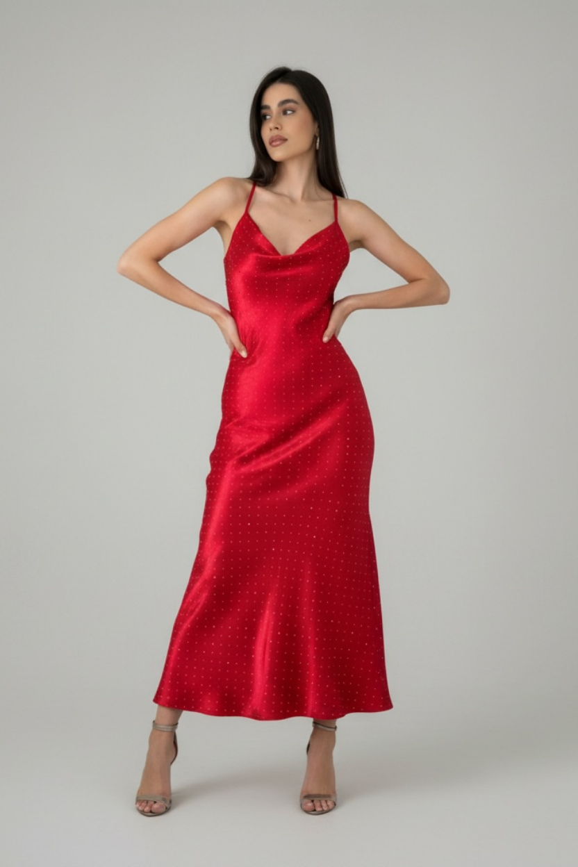 Vestido Cetim Scarleth