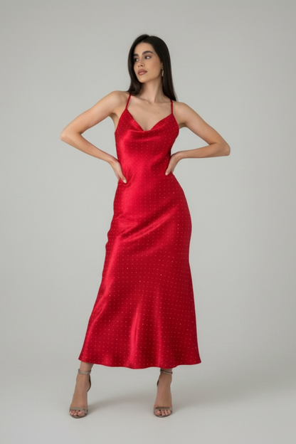 Vestido Cetim Scarleth