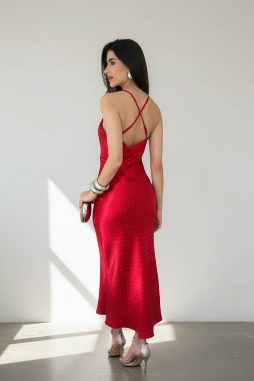 Vestido Cetim Scarleth