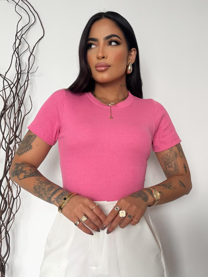 Blusa Canelada Básica Premium