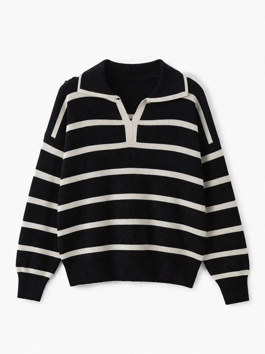Sueter Listrado em Tricot Modal