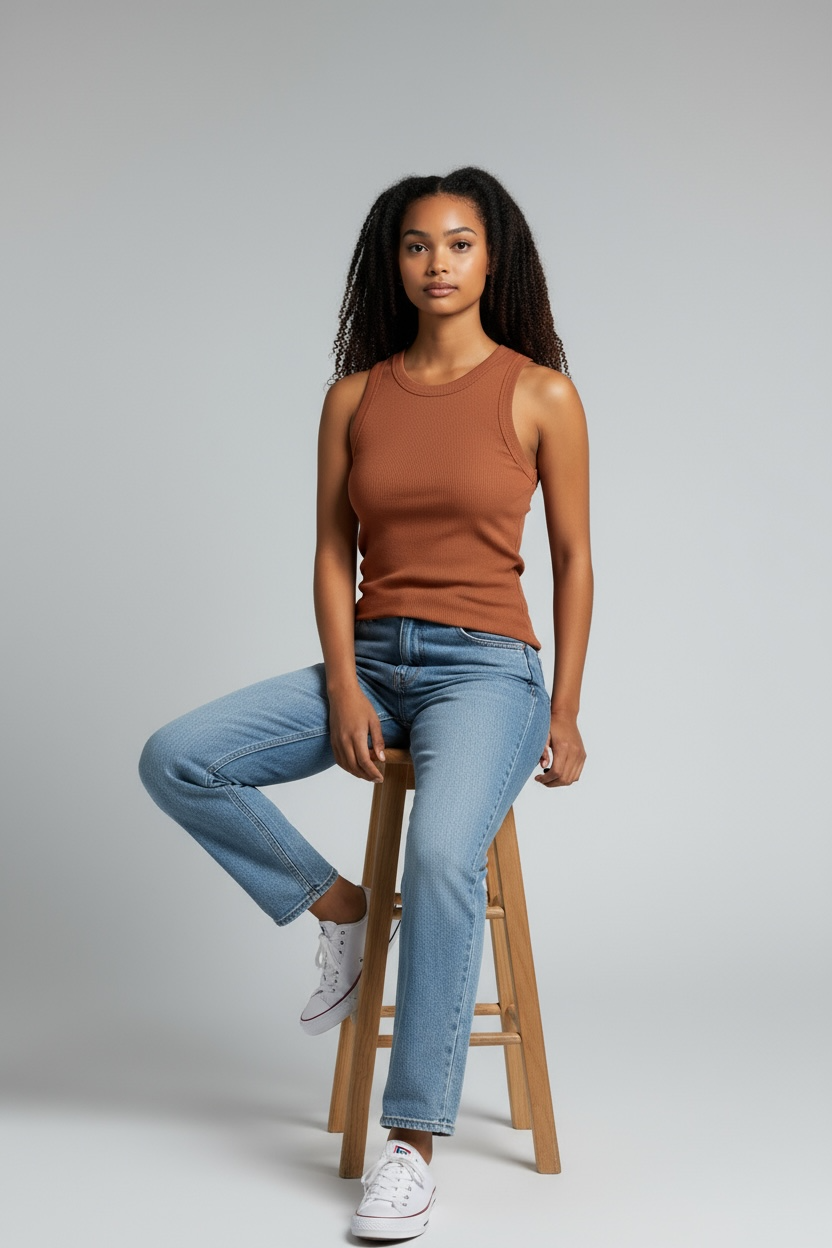 3 por 119 - Estoque limitado - Regata Canelada Lanu Basic