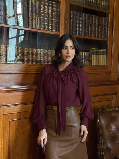 Camisa Social em Chiffon