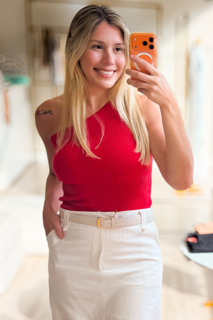 Blusa Tricot One Shoulder