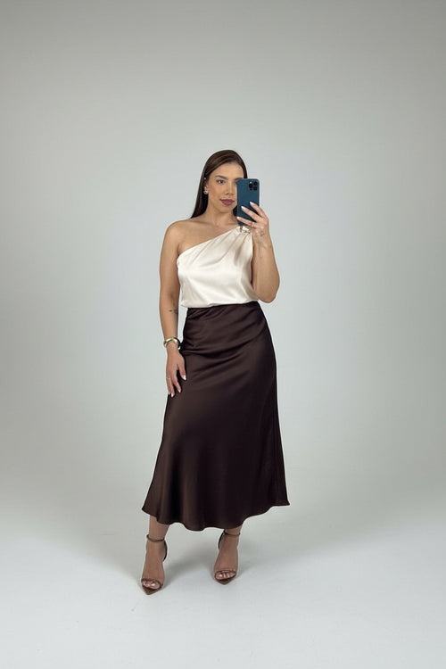 Body Cetim One Shoulder