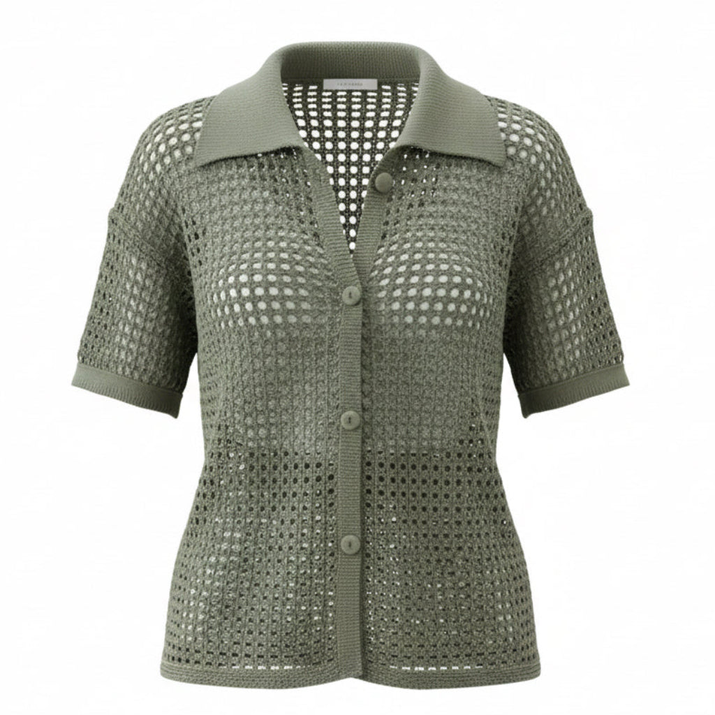 Camisa Tricot Vazado