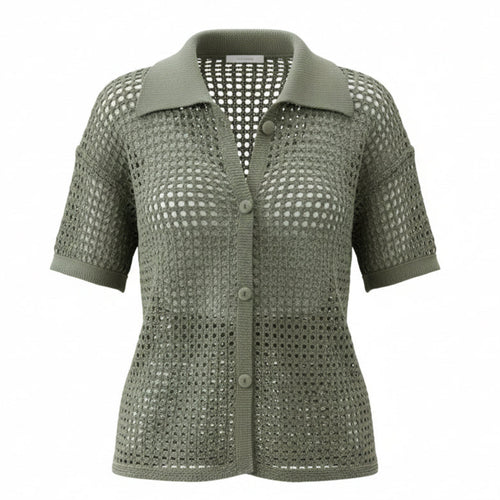 Camisa Tricot Vazado