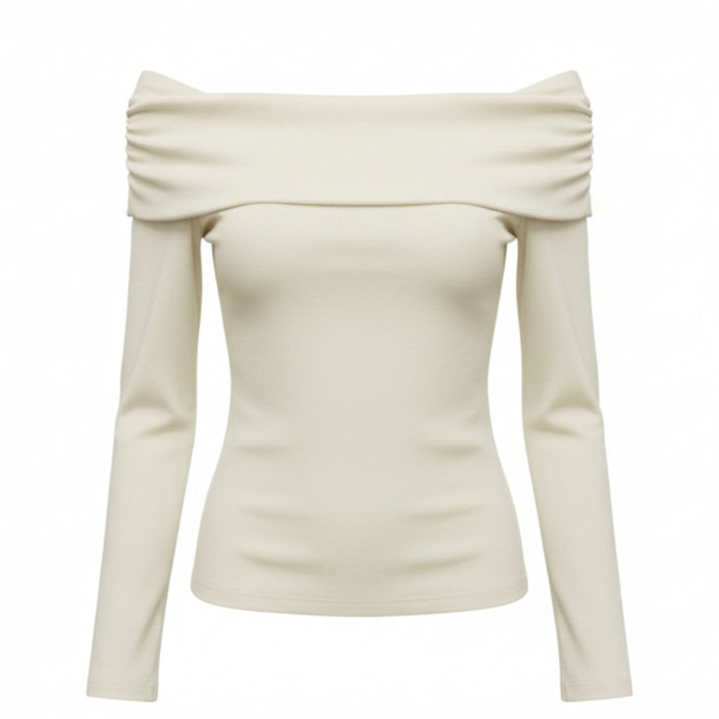 Blusa Ombro a Ombro Manga Longa