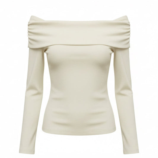 Blusa Ombro a Ombro Manga Longa