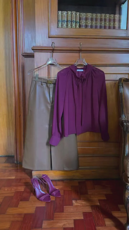Camisa Social em Chiffon
