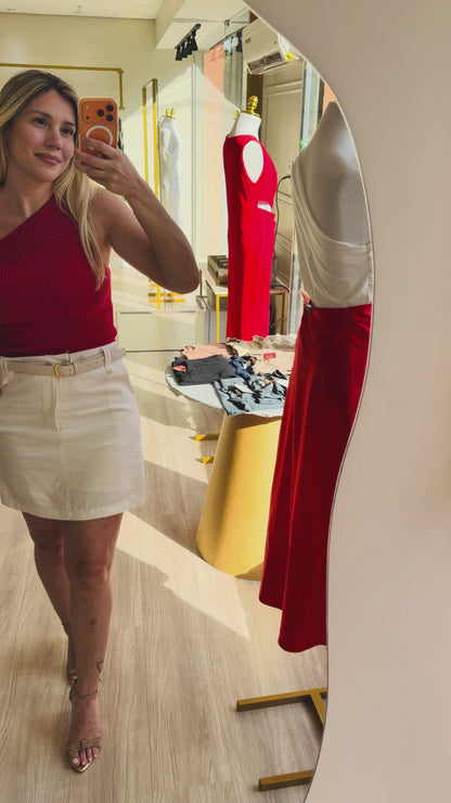 Blusa Tricot One Shoulder