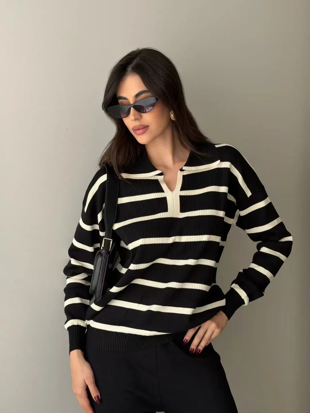 Sueter Listrado em Tricot Modal