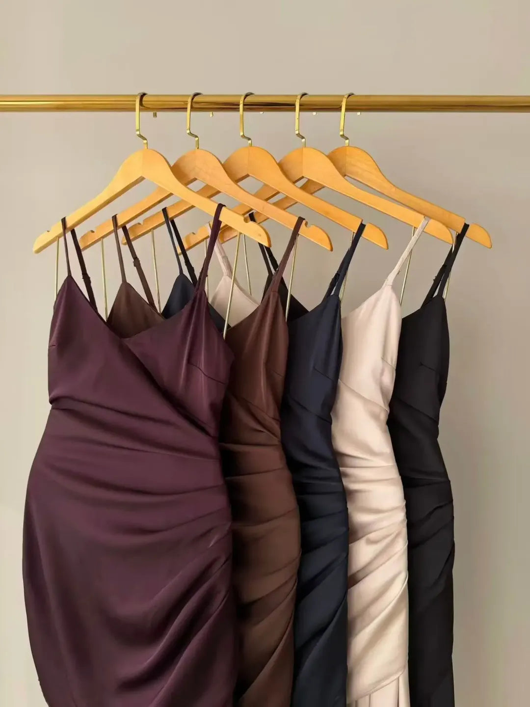 Vestido Cetim Alça Fina Festas